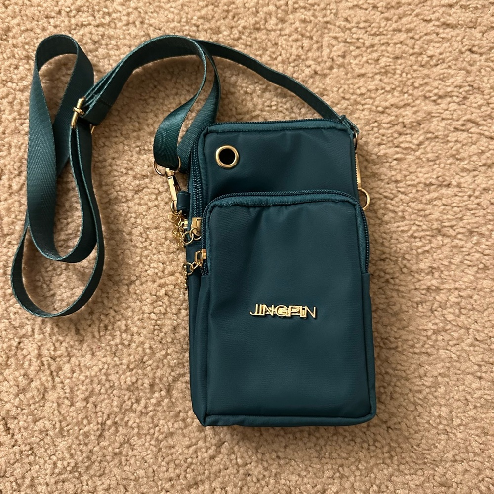 JINGPIN Teal Green Crossover Bag